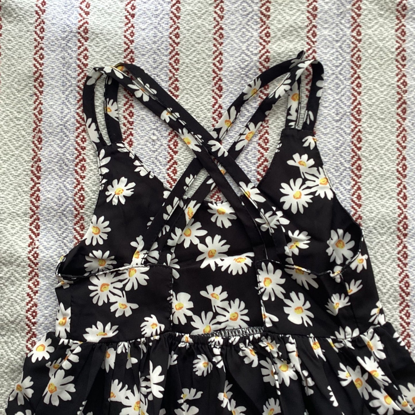 韓国 海外 輸入 子供服 キッズ ベビー 赤ちゃん 女の子 トップス ワンピース スカート デイジー柄 キャミソールワンピース キャミワンピ 花柄 水着 重ね着 夏 プール リゾート 姉妹 お揃い ペア 90cm 100cm 110cm 120cm 130cm