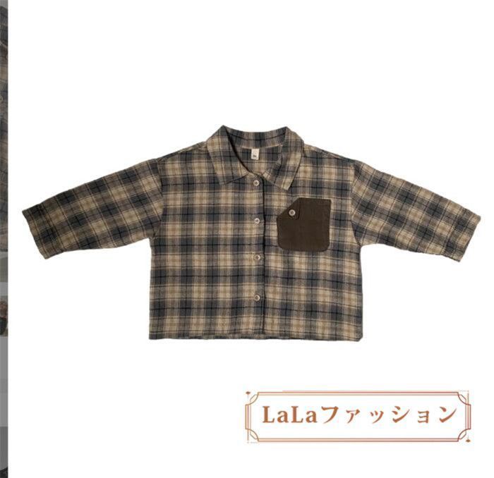 シャツ キッズ 長袖 子供服 男の子 女の子 綿 コットン ベビー服 tシャツ カットソー 春服 春物 秋服 秋物 ティーシャツ 長そで トップス チェック柄 子供服 ジュニア ユニセックス 子ども服 赤ちゃん おしゃれ 可愛い gonglut01