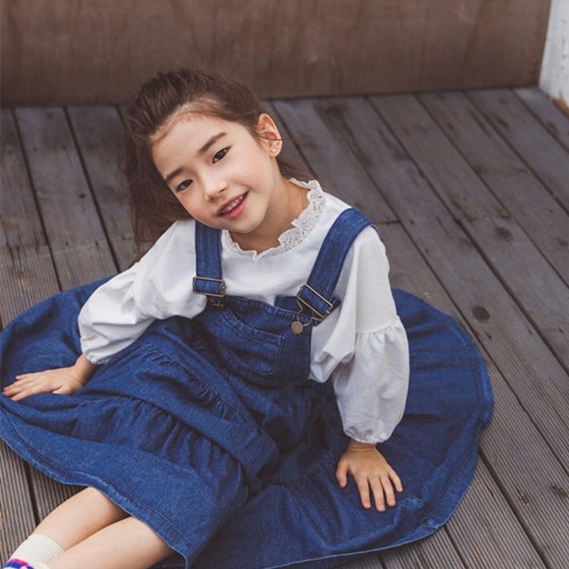 ワンピース 女の子 サロペット ジャンスカート キッズ デニム オールインワン 入学式 サロペットワンピース ジャンパースカート オーバーオール ドレス 綿100 子ども服 可愛い ロングワンピース 通学 卒業式 普段着youshi01