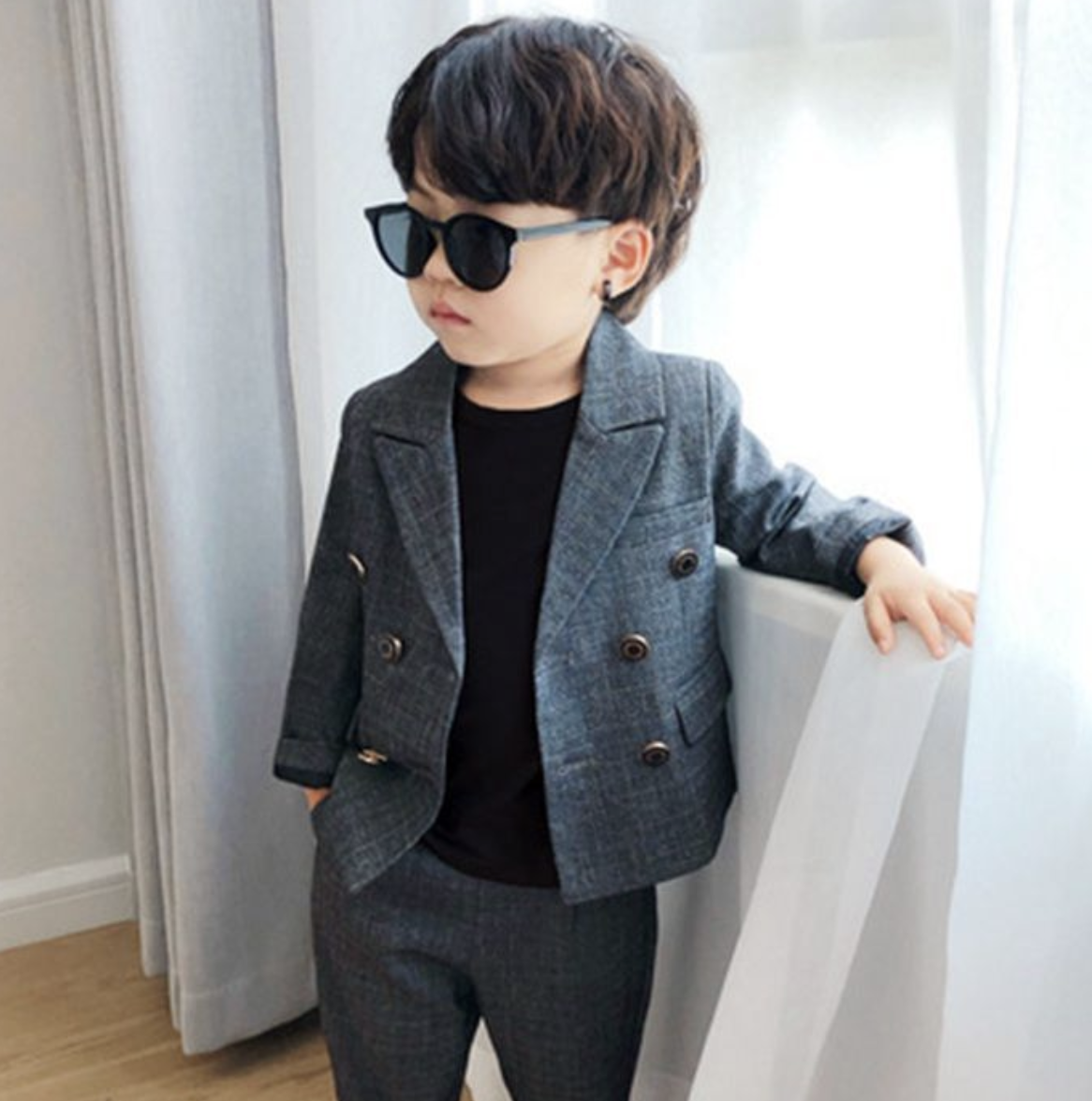 上下セット セットアップ 男の子 フォーマルスーツ おしゃれ 子供服 フォーマル スーツ キッズ 入学式 卒業式 卒園式 お受験 発表会 結婚式 長袖 パンツ ズボン シンプル チェック柄