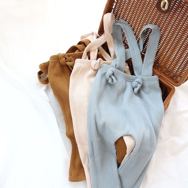 サスペンダーレギンスパンツ クリーム 韓国子供服 レギンス スパッツ サスペンダー クリーム ボトム ズボン おしゃれ かわいい シンプル 男の子 女の子 子供 キッズ ベビー ベビー服 ロンパース