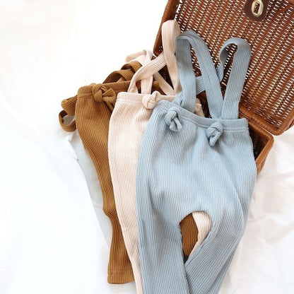 サスペンダーレギンスパンツ クリーム 韓国子供服 レギンス スパッツ サスペンダー クリーム ボトム ズボン おしゃれ かわいい シンプル 男の子 女の子 子供 キッズ ベビー ベビー服 ロンパース