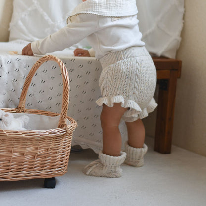 つぶつぶブルマ ブルー 韓国子供服 子供服 子ども服 ベビー ロンパース スカート ブルマ ニット 春服 ピンク ブルー ホワイト 白 おしゃれ シンプル かわいい
