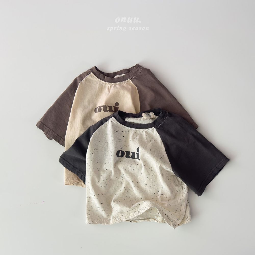 韓国子供服 半袖TシャツONU ouitee 韓国子供服 女の子 男の子 ベビー服 キッズ Tシャツ トップス 半袖T 夏 親子 兄弟 お揃い リンク おしゃれ かわいい シンプル