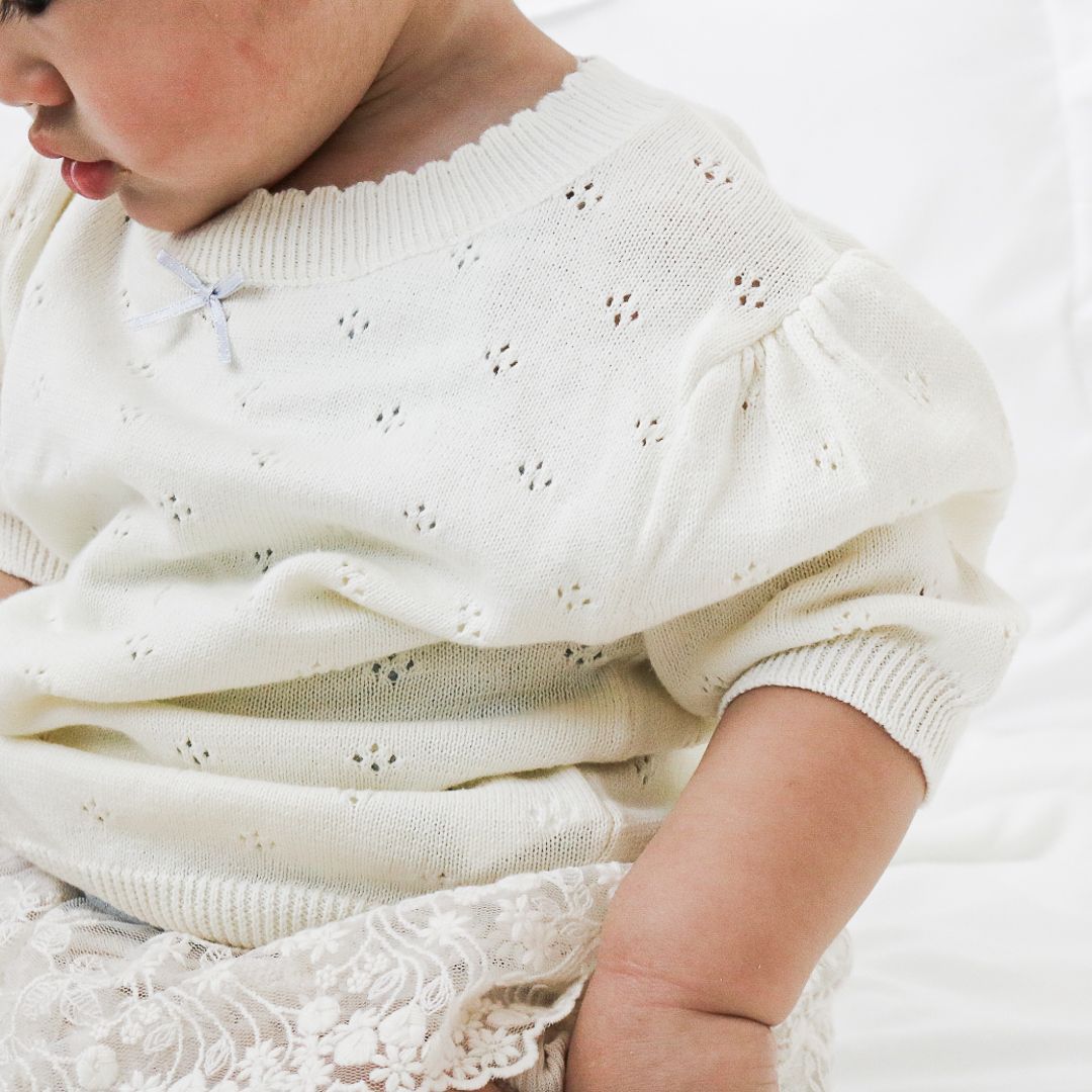 サマーニット ベビー トップス 女の子 韓国子供服 半袖 トップス ニット おしゃれ 薄手 韓国子供服 海外子供服 男の子 女の子 70cm 80cm 90cm 100cm 110cm 120cm