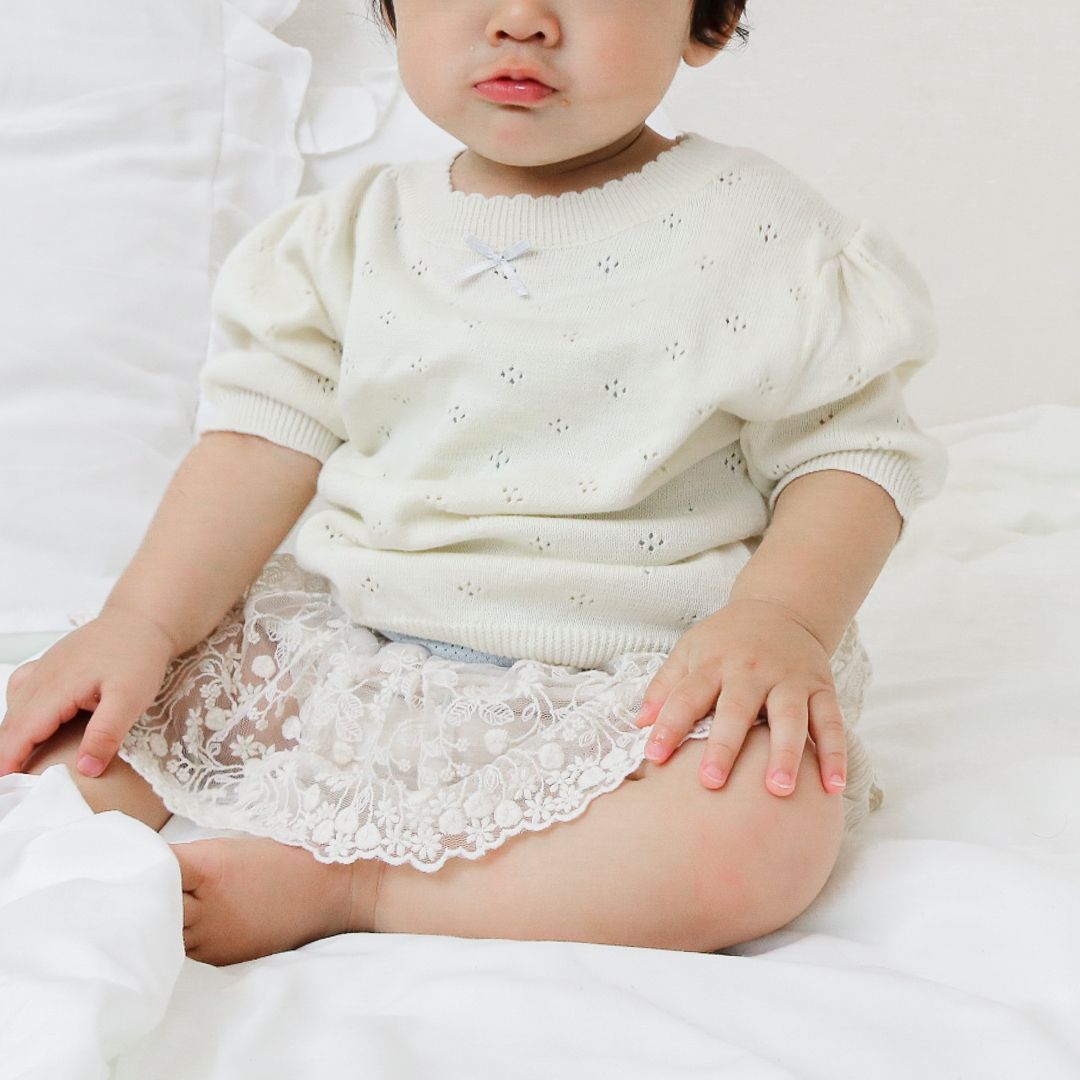 サマーニット ベビー トップス 女の子 韓国子供服 半袖 トップス ニット おしゃれ 薄手 韓国子供服 海外子供服 男の子 女の子 70cm 80cm 90cm 100cm 110cm 120cm