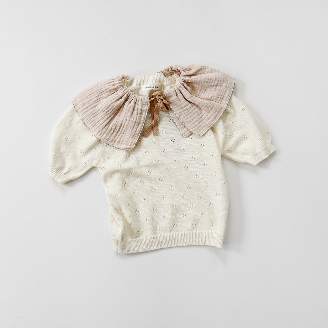 サマーニット ベビー トップス 女の子 韓国子供服 半袖 トップス ニット おしゃれ 薄手 韓国子供服 海外子供服 男の子 女の子 70cm 80cm 90cm 100cm 110cm 120cm