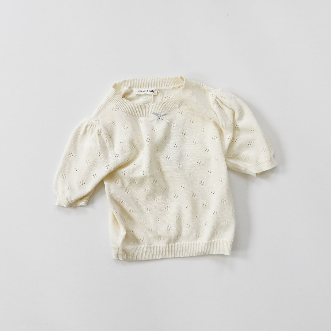 サマーニット ベビー トップス 女の子 韓国子供服 半袖 トップス ニット おしゃれ 薄手 韓国子供服 海外子供服 男の子 女の子 70cm 80cm 90cm 100cm 110cm 120cm