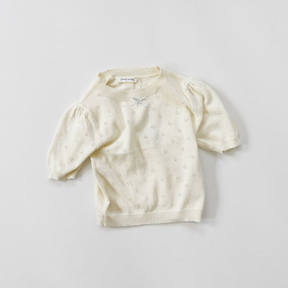 サマーニット ベビー トップス 女の子 韓国子供服 半袖 トップス ニット おしゃれ 薄手 韓国子供服 海外子供服 男の子 女の子 70cm 80cm 90cm 100cm 110cm 120cm