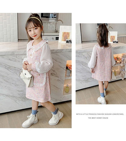 子供服 女の子 ワンピース 長袖 ガールズ フォーマル スーツ レイヤード 可愛い 通学 入園式 入学式 お姫様 おしゃれ 快適 子供ドレス 子供 スーツ フォーマル ドレス キッズ ガールズ 入学祝い 入学式 卒業式 発表会 結婚式 子供 洋服 学園風