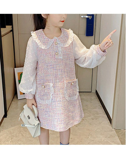 子供服 女の子 ワンピース 長袖 ガールズ フォーマル スーツ レイヤード 可愛い 通学 入園式 入学式 お姫様 おしゃれ 快適 子供ドレス 子供 スーツ フォーマル ドレス キッズ ガールズ 入学祝い 入学式 卒業式 発表会 結婚式 子供 洋服 学園風