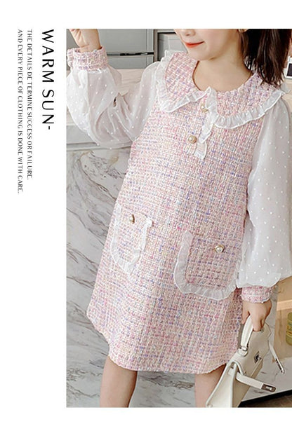 子供服 女の子 ワンピース 長袖 ガールズ フォーマル スーツ レイヤード 可愛い 通学 入園式 入学式 お姫様 おしゃれ 快適 子供ドレス 子供 スーツ フォーマル ドレス キッズ ガールズ 入学祝い 入学式 卒業式 発表会 結婚式 子供 洋服 学園風