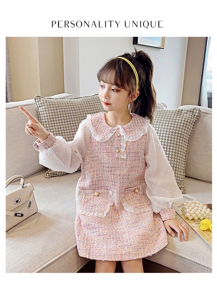 子供服 女の子 ワンピース 長袖 ガールズ フォーマル スーツ レイヤード 可愛い 通学 入園式 入学式 お姫様 おしゃれ 快適 子供ドレス 子供 スーツ フォーマル ドレス キッズ ガールズ 入学祝い 入学式 卒業式 発表会 結婚式 子供 洋服 学園風