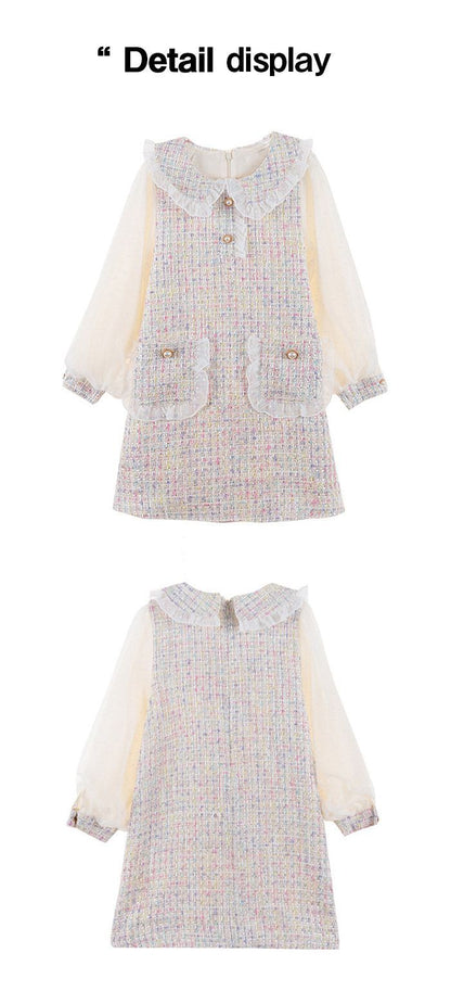 子供服 女の子 ワンピース 長袖 ガールズ フォーマル スーツ レイヤード 可愛い 通学 入園式 入学式 お姫様 おしゃれ 快適 子供ドレス 子供 スーツ フォーマル ドレス キッズ ガールズ 入学祝い 入学式 卒業式 発表会 結婚式 子供 洋服 学園風