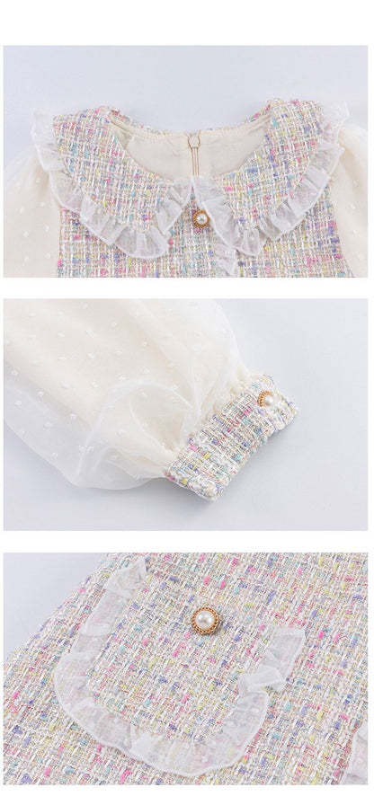 子供服 女の子 ワンピース 長袖 ガールズ フォーマル スーツ レイヤード 可愛い 通学 入園式 入学式 お姫様 おしゃれ 快適 子供ドレス 子供 スーツ フォーマル ドレス キッズ ガールズ 入学祝い 入学式 卒業式 発表会 結婚式 子供 洋服 学園風