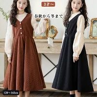 子供服 長袖 韓国子供服 女の子 ワンピース ガールズ シャツワンピース 裏起毛 切り替え 韓国風 キッズ服 可愛い リボン キッズ ドレス 森ガール かわいい おしゃれ お姫様 お出かけ 誕生日 ギフト 普段着 通園 通学 春秋冬 七五三 入