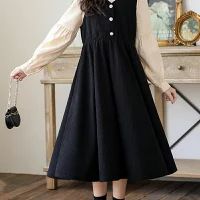 子供服 長袖 韓国子供服 女の子 ワンピース ガールズ シャツワンピース 裏起毛 切り替え 韓国風 キッズ服 可愛い リボン キッズ ドレス 森ガール かわいい おしゃれ お姫様 お出かけ 誕生日 ギフト 普段着 通園 通学 春秋冬 七五三 入