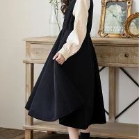 子供服 長袖 韓国子供服 女の子 ワンピース ガールズ シャツワンピース 裏起毛 切り替え 韓国風 キッズ服 可愛い リボン キッズ ドレス 森ガール かわいい おしゃれ お姫様 お出かけ 誕生日 ギフト 普段着 通園 通学 春秋冬 七五三 入