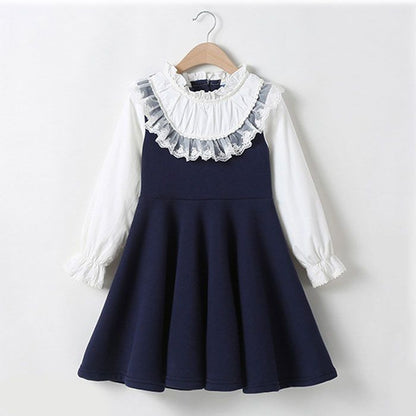 ワンピース 卒園式 子供服 入学式 長袖ワンピース 切り替え 子供ワンピース 長袖 入園式 女の子 レース 韓国子供服 フォーマルワンピース キッズ 子供ドレス 女の子 フォーマル 普通着 七五三 卒園式 入学式 発表会 結婚式 110~160cm