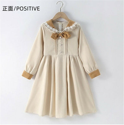 子供 ワンピース 長袖 入学式 子供服 ガールズ キッズ ドレス ジュニア フォーマル ジュニア服 フォーマルワンピース 大人っぽい 長袖ワンピース リボン付き 子ども服 卒業式 結婚式 発表会 演奏会 七五三 春秋 普段着 カジュアル 通学 お出かけ