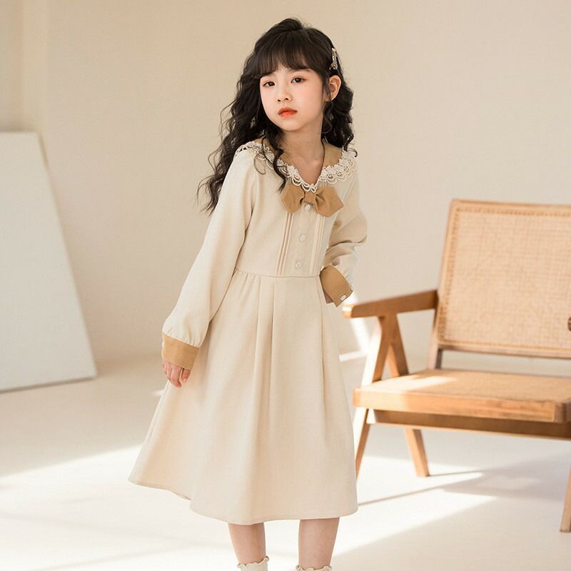 子供 ワンピース 長袖 入学式 子供服 ガールズ キッズ ドレス ジュニア フォーマル ジュニア服 フォーマルワンピース 大人っぽい 長袖ワンピース リボン付き 子ども服 卒業式 結婚式 発表会 演奏会 七五三 春秋 普段着 カジュアル 通学 お出かけ