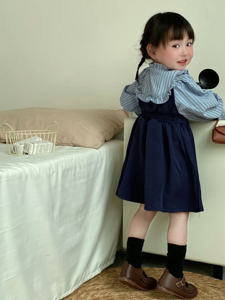 ワンピース 女の子 長袖 ベビー ワンピース キッズ 秋 春 重ね風 リボン付き 子供ワンピース 大人っぽい 入園式 フォーマルワンピース 重ね着風 長袖 お呼ばれ パーティー 結婚式 発表会 演奏会 七五三 90 100 110 120 130 140