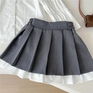 子供スーツ 女の子 上下3点セット 普段着 子供服 女の子 春秋スーツセット ニットベスト シャツ スカート シュート丈 可愛い 長袖 お洒落 キッズ フォーマルスーツ セットアップ 入園式 入学式 卒園式 卒業式 結婚式 発表会 七五三