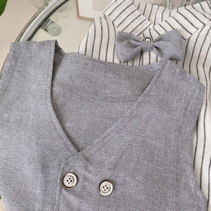4点セット キッズスーツ 男の子 スーツ フォーマル 子供スーツ 上下セット キッズ 長袖 ベスト シャツ パンツ 洋服 七五三 子供服 赤ちゃん ベビー セットアップ おしゃれ 結婚式 入学式 入園式 卒園式 発表会 お祝い