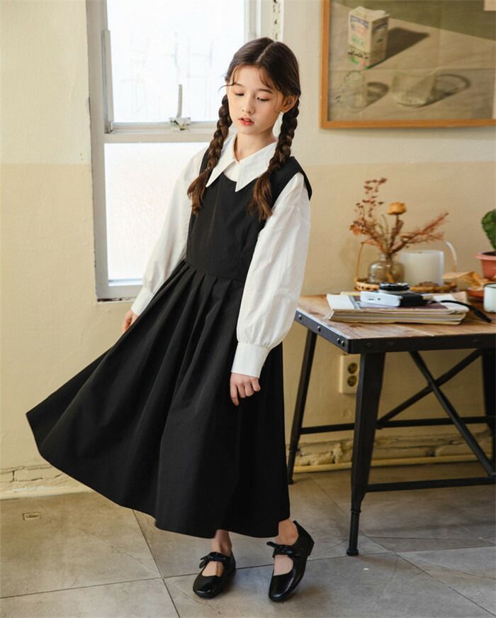 ワンピース 入学式 スーツ 女の子 2点セット 子供服 フォーマル 女の子 スーツ 女の子 子供服 セットアップ 春服 子供 女児 シャツ ドレス 綿100% カジュアル 無地 長袖 法事用 入学式 卒業式 おしゃれ 発表会 入園式 普段着110-160