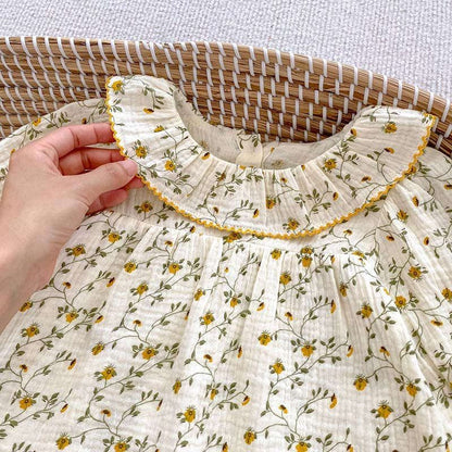 ワンピース ベビー服 女の子 小柄 花柄 花 ロンパース 秋 おしゃれ 長袖ロンパース ベビー 秋服 長袖 66 73 80 90 赤ちゃん 女児 綿 結婚式 発表会 結婚式 洋服 綿 おでかけ 韓国 七五三 誕生日 かわいい ベビーロンパース