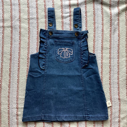 韓国 子供服 ベビー服 スカート サロペット オールインワン オーバーオール リボン コーデュロイ フリル 刺繍 90cm 100cm