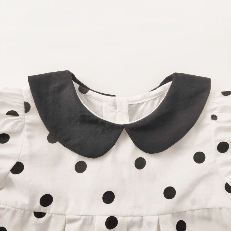 韓国 キッズ 子ども服 ベビー 赤ちゃん ワンピース チュニック トップス ロンパース おむつカバー ブルマ ドット 半袖 リボン ヘアバンド付き インナーパンツ付き パンツ お出掛け 記念写真 記念撮影 誕生日 お祝い パーティー 80cm 70cm