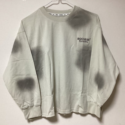 韓国 海外 輸入 キッズ 子供服 男の子 男子 長袖 おしゃれ トップス カットソー ロンT スウェット グラデーション タイダイ ホワイト グレー トレーナー パーカー 120cm 130cm 140cm