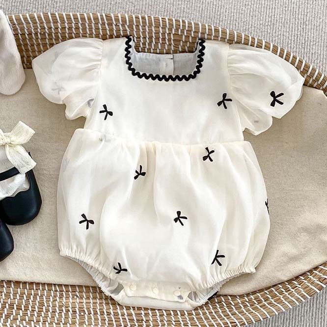 韓国 海外 輸入 赤ちゃん ベビー服 子ども キッズ 女の子 ホワイト ラメ ロンパース ワンピース 姉妹 お揃い チュール シースルー 記念写真 記念撮影 お祝い 誕生日 60cm 65cm 66cm 70cm 73cm 75cm 100cm 110cm