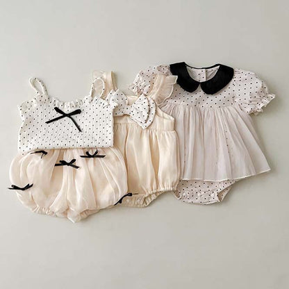 韓国 海外 輸入 ベビー服 赤ちゃん 半袖 ロンパース ワンピース チュール レース ドット柄 水玉 おしゃれ ベージュ フォーマル 冠婚葬祭 結婚式 発表会 七五三 お宮参り 100日祝い 誕生日 パーティー お出掛け 70cm 73cm 75cm 80cm