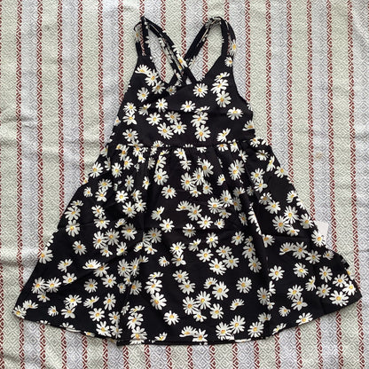 韓国 海外 輸入 子供服 キッズ ベビー 赤ちゃん 女の子 トップス ワンピース スカート デイジー柄 キャミソールワンピース キャミワンピ 花柄 水着 重ね着 夏 プール リゾート 姉妹 お揃い ペア 90cm 100cm 110cm 120cm 130cm