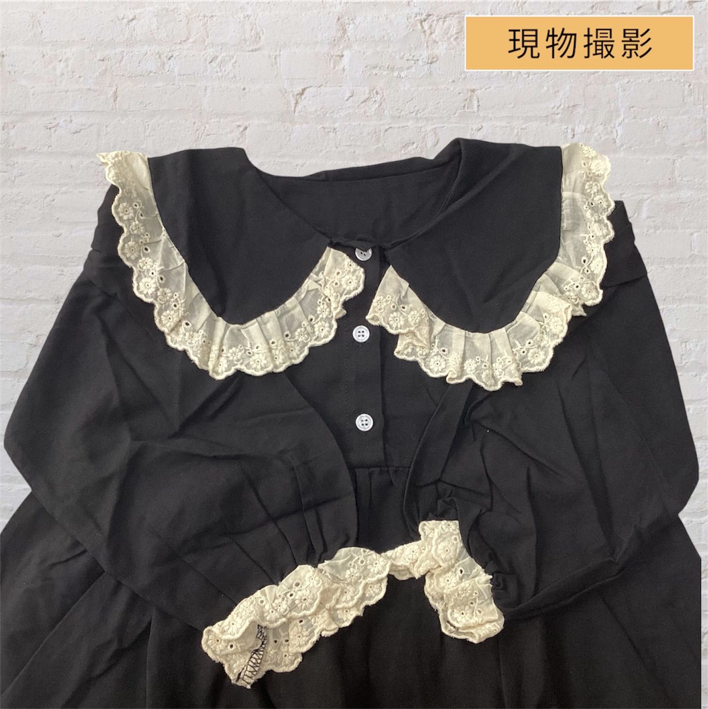 韓国 海外 輸入 子供服 ベビー服 キッズ 女の子 かわいい 長袖 ワンピース スカート レース おしゃれ襟 ブラック フォーマル 冠婚葬祭 結婚式 七五三 卒園式 入園式 卒業式 卒園式 お出かけ パーティー 100cm 110cm