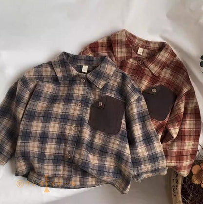 シャツ キッズ 長袖 子供服 男の子 女の子 綿 コットン ベビー服 tシャツ カットソー 春服 春物 秋服 秋物 ティーシャツ 長そで トップス チェック柄 子供服 ジュニア ユニセックス 子ども服