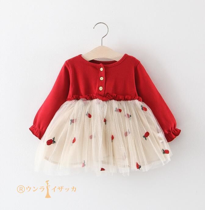 ワンピース 春 きれいめ 子ども 長袖 七五三 子供服 保育園 服 子供 春 夏 フォーマル ピアノ発表会 ベビー 赤 チュニック 結婚式 誕生日 1歳 2歳 3歳 4歳 5歳 キッズ