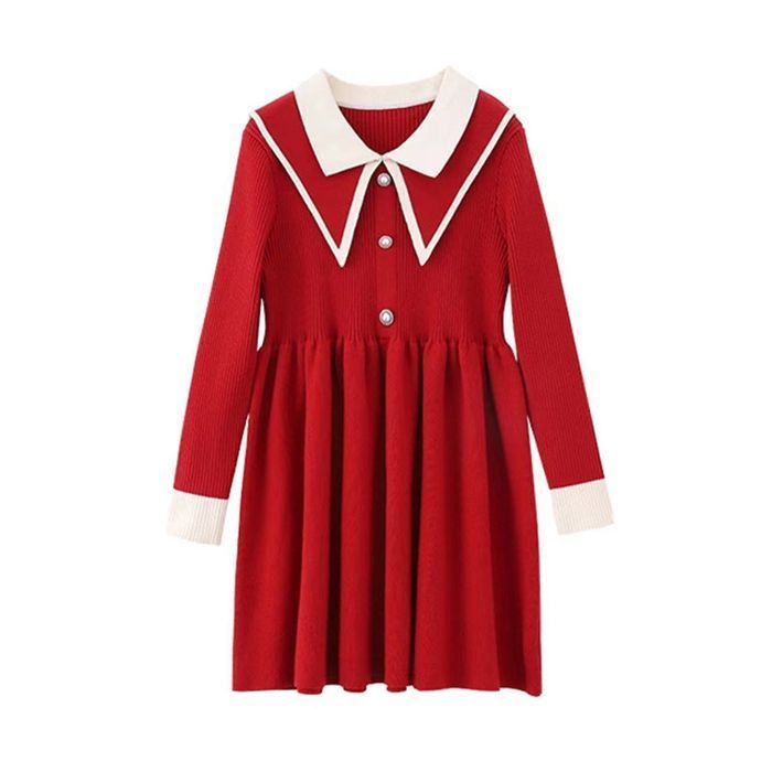 女の子 ワンピース 長袖 フォーマル ニット 卒業式 卒園式 七五三 入学式 入園式 子供服 秋冬 韓国 子供服 子どもドレス ワンピース 入学式 スーツ 女の子 ニットワンピース 110 120