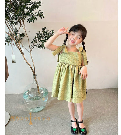 子供 ワンピース 子どもドレス ピアノ 発表会 ドレス 袖なし 夏着 子供服 レースワンピース 結婚式 七五三 キッズ ベビー ワンピース 可愛い ドレス カジュアル 90 100 110 120