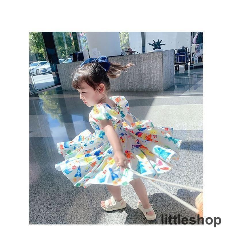 ワンピース キッズ 半袖 ドレス 子供 カラフル フレア 子ども 女の子 プリンセス 結婚式 キッズドレス 子供ドレス 子供服 ジュニア ガールズ かわいい おしゃれ
