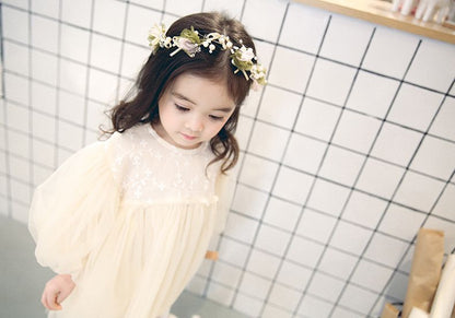 チュールワンピース ドレス キッズ 長袖 ワンピース ベビー 女の子 子ども服 フォーマル 紗裙 結婚式 七五三 Aライン 発表会ドレス 上品 女の子ワンピース お姫様 パーティー キッズダンス レー