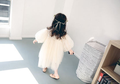 チュールワンピース ドレス キッズ 長袖 ワンピース ベビー 女の子 子ども服 フォーマル 紗裙 結婚式 七五三 Aライン 発表会ドレス 上品 女の子ワンピース お姫様 パーティー キッズダンス レー