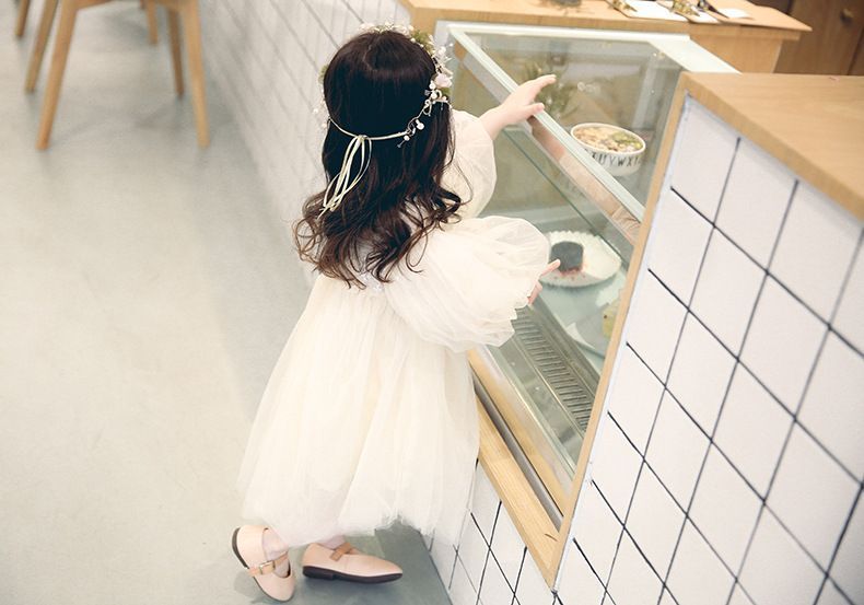 チュールワンピース ドレス キッズ 長袖 ワンピース ベビー 女の子 子ども服 フォーマル 紗裙 結婚式 七五三 Aライン 発表会ドレス 上品 女の子ワンピース お姫様 パーティー キッズダンス レー