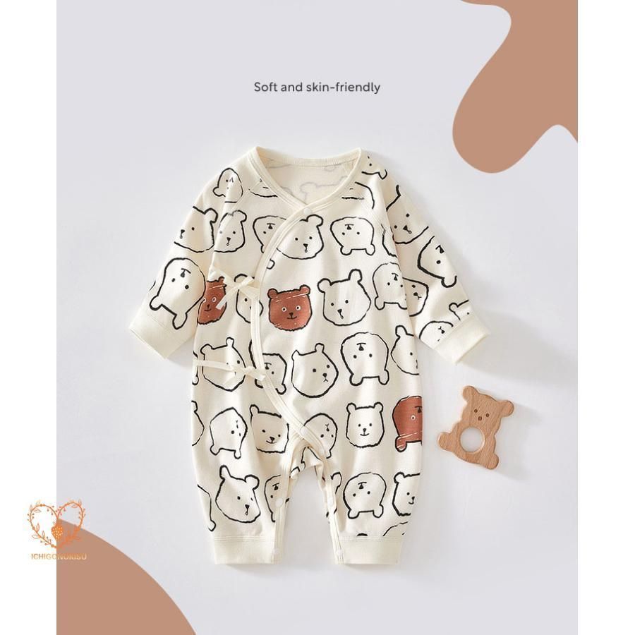 ロンパース 長袖 綿 帽子付き ベビー服 女の子 男の子 カバーオール キッズ 新生児 赤ちゃん 子供服 春秋冬 おしゃれ 可愛い 52 59 66cm 子ども服 ルームウェア