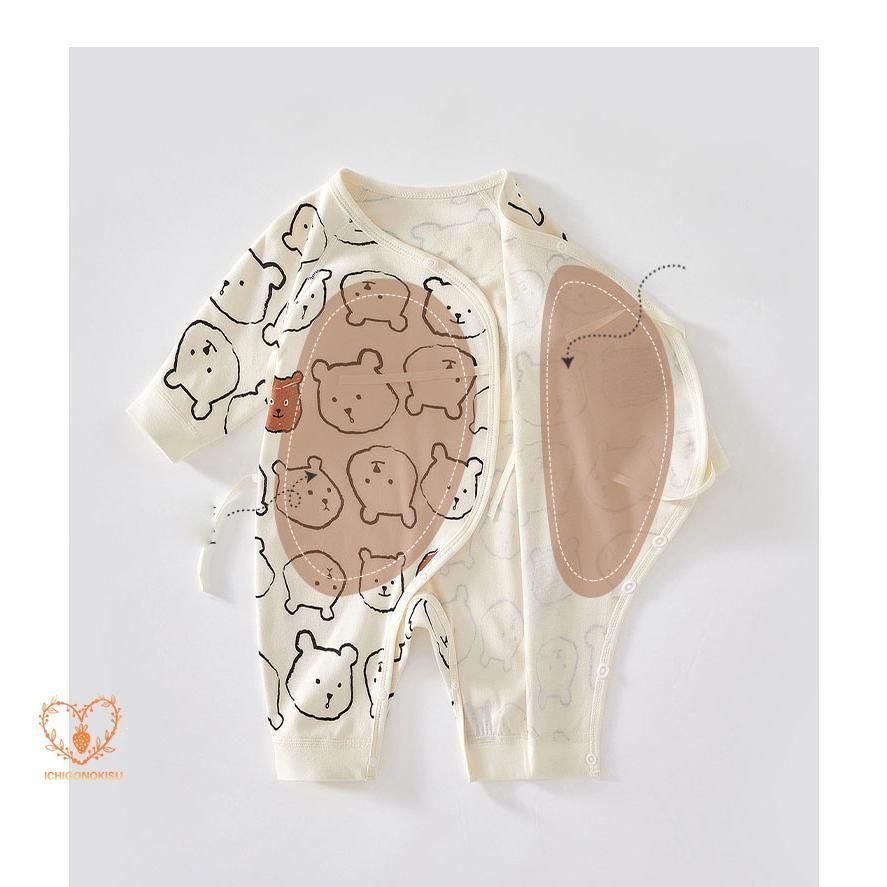 ロンパース 長袖 綿 帽子付き ベビー服 女の子 男の子 カバーオール キッズ 新生児 赤ちゃん 子供服 春秋冬 おしゃれ 可愛い 52 59 66cm 子ども服 ルームウェア