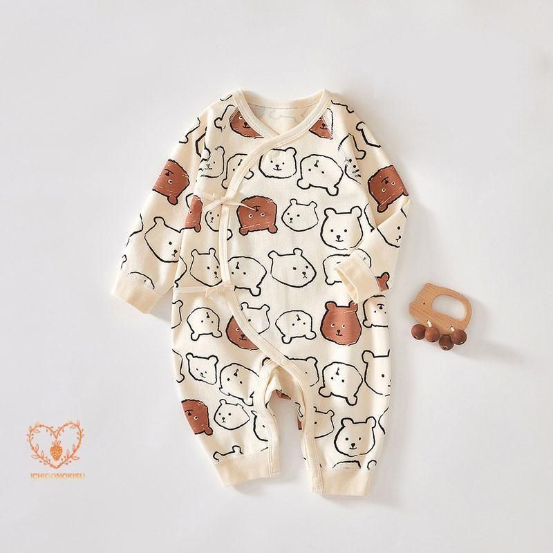 ロンパース 長袖 綿 帽子付き ベビー服 女の子 男の子 カバーオール キッズ 新生児 赤ちゃん 子供服 春秋冬 おしゃれ 可愛い 52 59 66cm 子ども服 ルームウェア