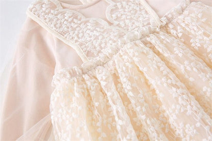 ベビー ドレス 長袖 セレモニードレス チュールワンピース キッズドレス 子供ドレス 女の子 レースドレス 子供ワンピース 子ども服 チュチュ ふわふわ 結婚式 春夏秋 誕生日 幼稚園 保育園 プレゼント 出産祝い jiangge01