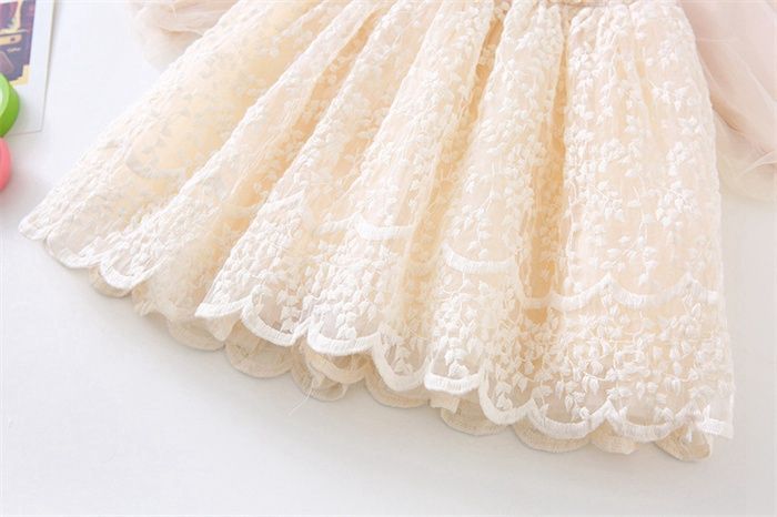 ベビー ドレス 長袖 セレモニードレス チュールワンピース キッズドレス 子供ドレス 女の子 レースドレス 子供ワンピース 子ども服 チュチュ ふわふわ 結婚式 春夏秋 誕生日 幼稚園 保育園 プレゼント 出産祝い jiangge01